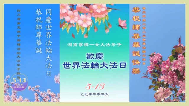 I praticanti cinesi inviano cartoline elettroniche per celebrare la Giornata Mondiale della Falun Dafa e augurare buon compleanno a Li Hongzhi (Minghui.org/Edited by Faluninfo).