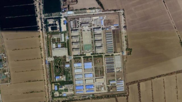 Prigione di Shizuishan, Regione Autonoma Hui di Ningxia, Cina (immagine satellitare di Google Earth)